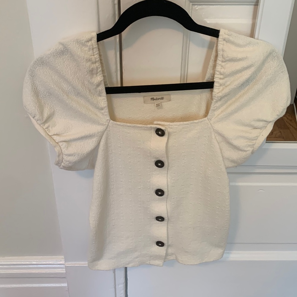 Madewell Puff-sleeve top! (Like new)